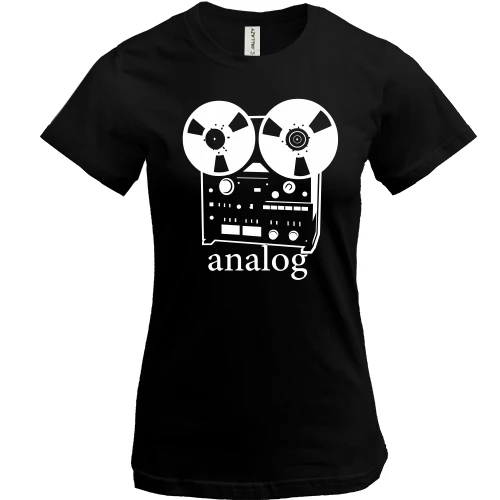 Жіноча футболка, Чорний, Analog