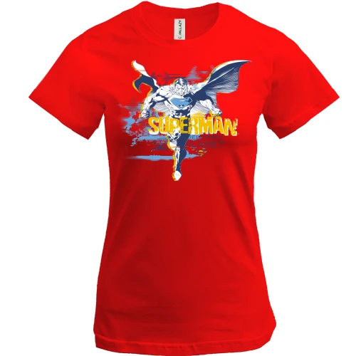 Женская футболка superman defending planet