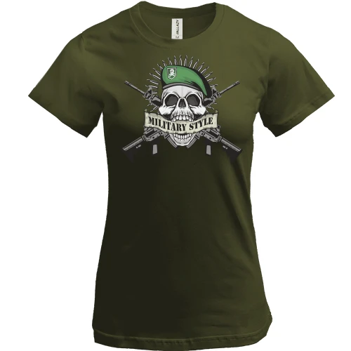 Женская футболка, Хаки, military style