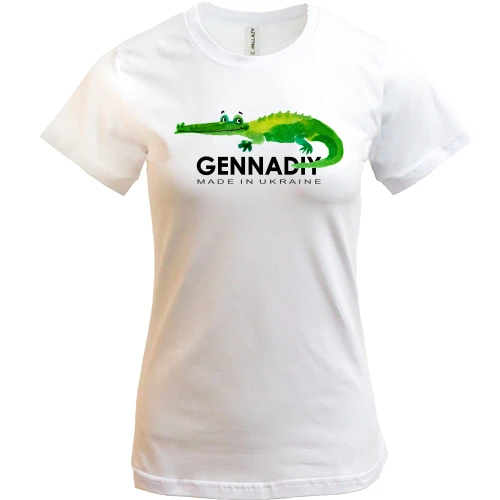 Женская футболка, Белый, Gennadiy - Made in Ukraine