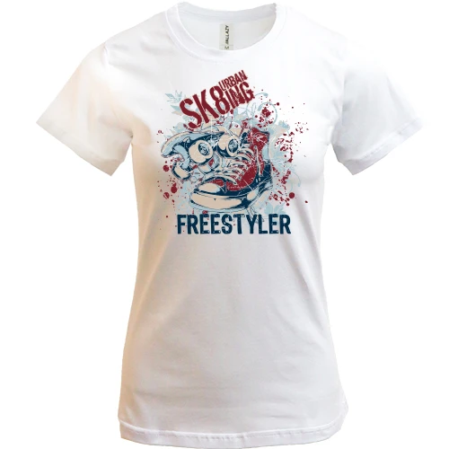 Женская футболка, Белый, freestyler