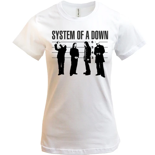 Женская футболка, Белый, System of a Down