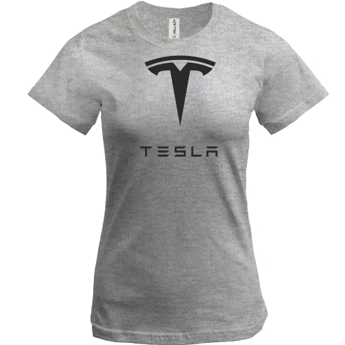 Женская футболка tesla