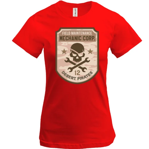 Женская футболка mechanic desert pirates