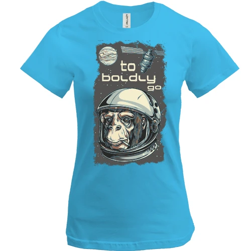 Женская футболка to boldly go