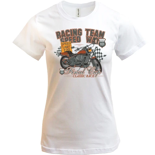 Жіноча футболка, Синій, racing team speed way