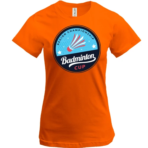 Женская футболка, Красный, badminton cup