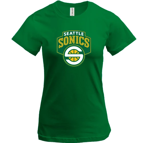 Жіноча футболка, Зелений, Seattle SuperSonics