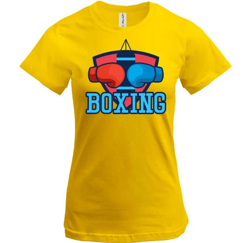 Женская футболка boxing с перчатками