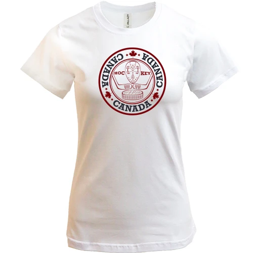 Жіноча футболка, Білий, canada hockey