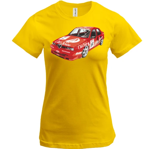 Жіноча футболка, Жовтий, Alfa Romeo racing car