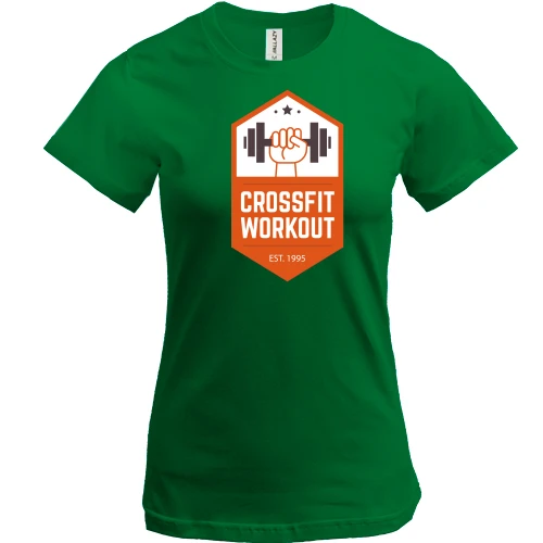 Женская футболка crossfit workout