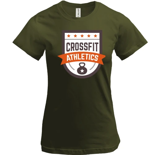 Женская футболка, Черный, crossfit athletics 2