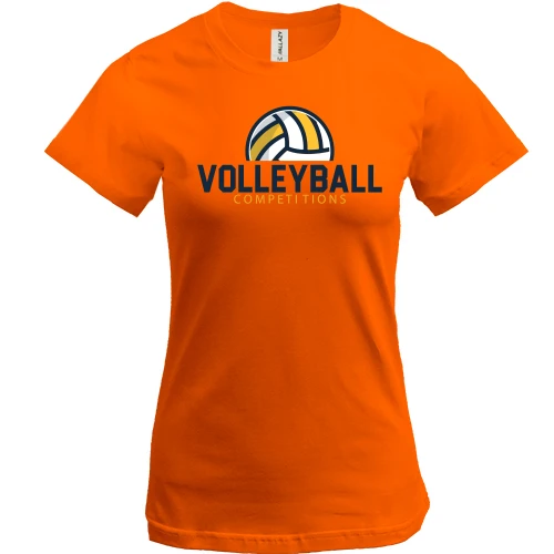 Женская футболка, Оранжевый, volleyball competitions