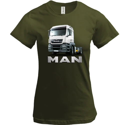 Жіноча футболка, Хакі, MAN Truck