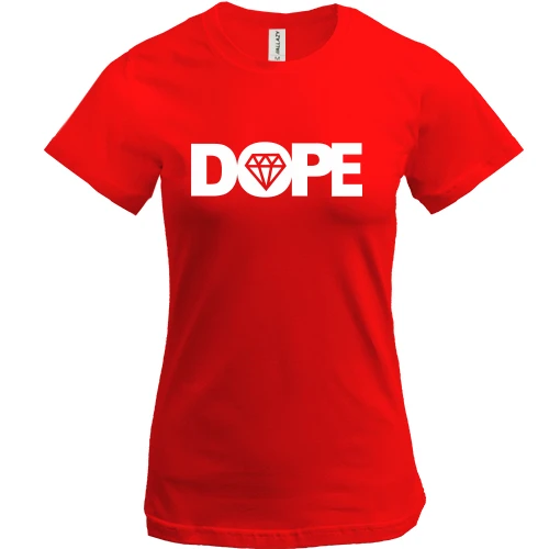 Женская футболка, красный, Dope Diamond