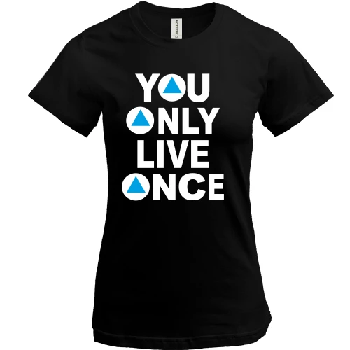 Жіноча футболка, Чорний, You Only Live Once