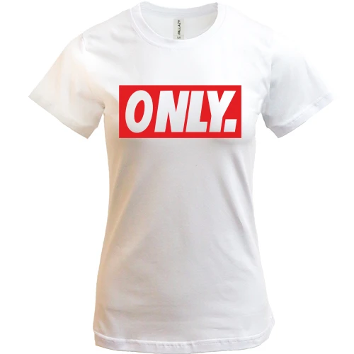 Жіноча футболка, Білий, Only Obey
