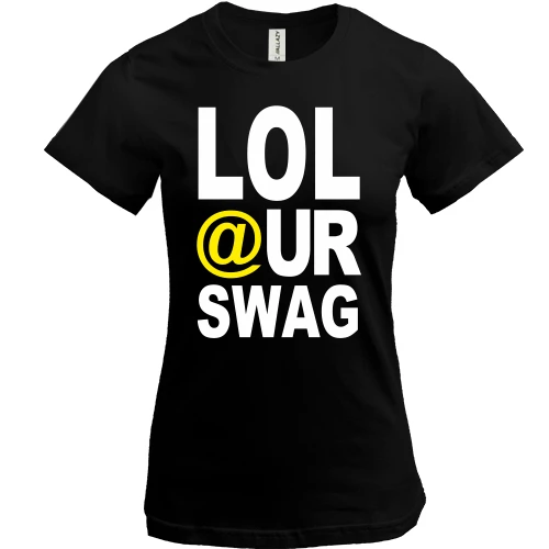 Женская футболка, Черный, Lol our Swag