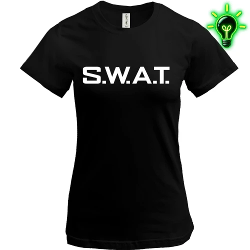 Женская футболка, Черный, S.W.A.T.
