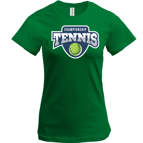 Женская футболка, Зеленый, championship tennis