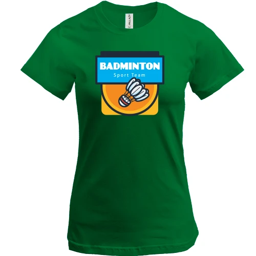 Женская футболка Badminton sport team