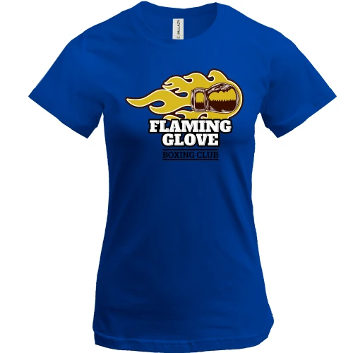 Женская футболка flaming glove