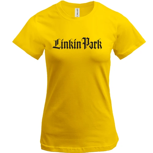 Женская футболка, Желтый, Linkin Park (готик)