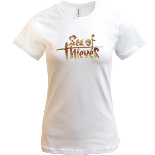 Женская футболка, Белый, Sea of Thieves лого