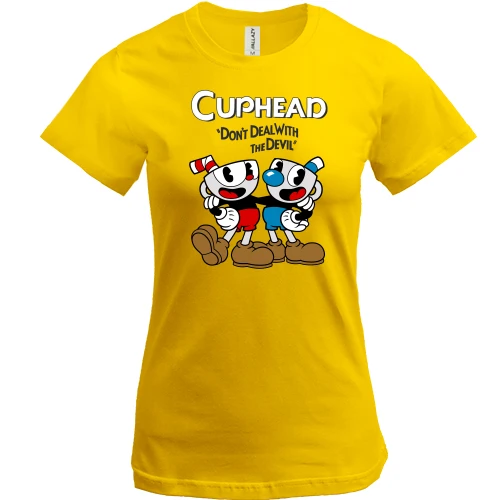 Жіноча футболка, Жовтий, Cuphead