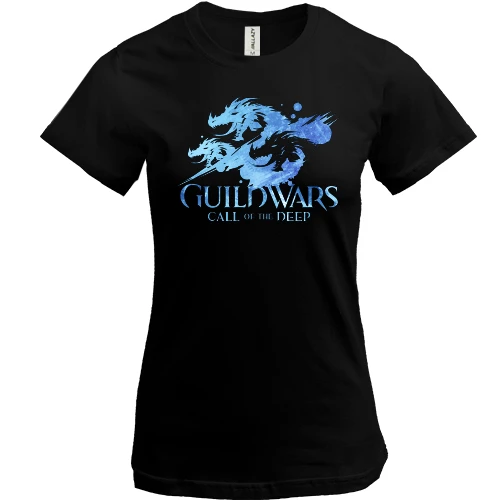 Женская футболка, Черный, Guild Wars 2 Call of the Deep