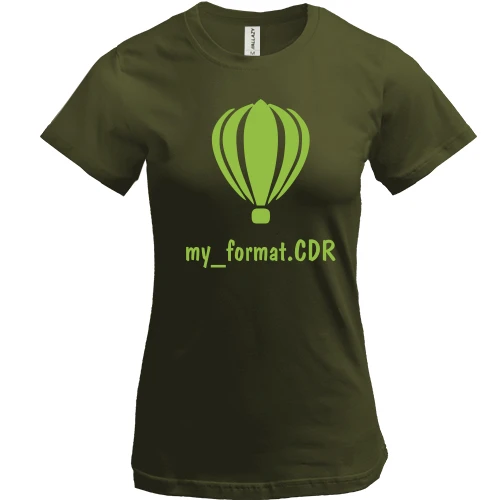 Женская футболка для дизайнера "my_format.CDR"