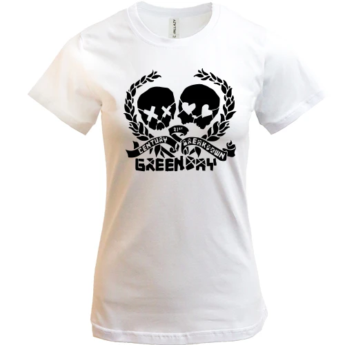 Жіноча футболка, Білий, Green day