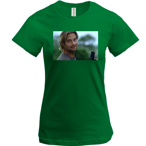 Жіноча футболка, Зелений, з Сойером з lost