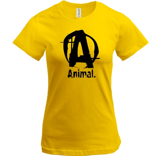 Жіноча футболка, жовтий, Animal (лого)
