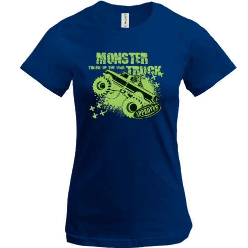 Женская футболка, Синий, Monster Trucks