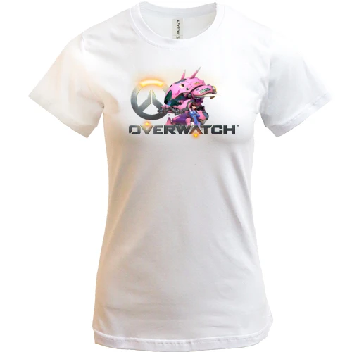 Женская футболка, Белый, Overwatch meka