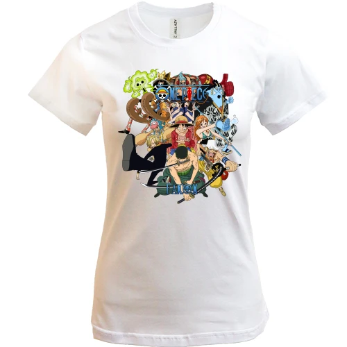 Жіноча футболка, Білий, One Piece (2)