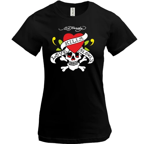 Жіноча футболка, Чорний, Ed Hardy