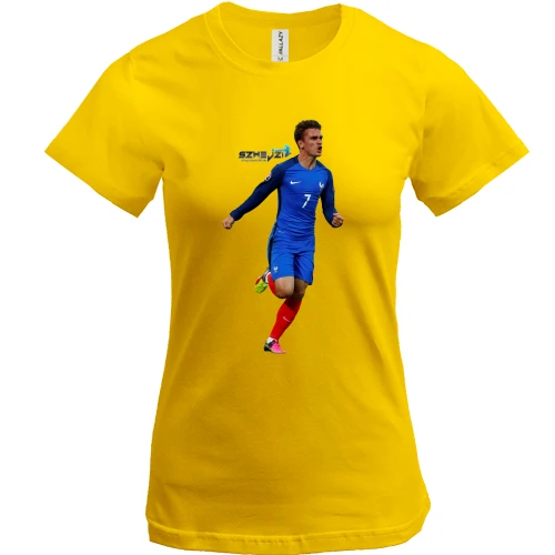 Жіноча футболка, Жовтий, з Antoine Griezmann