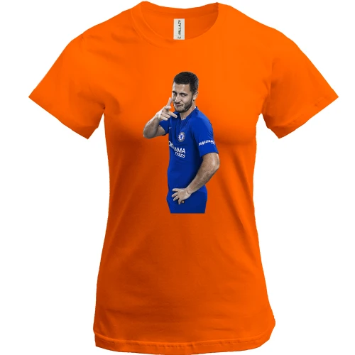 Женская футболка, Оранжевый, c Eden Hazard