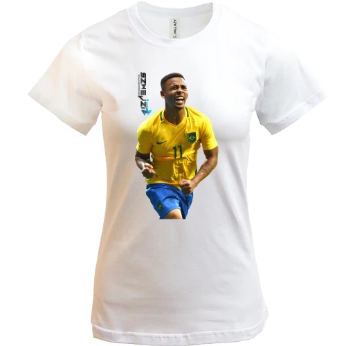 Жіноча футболка, Білий, з Gabriel Jesus