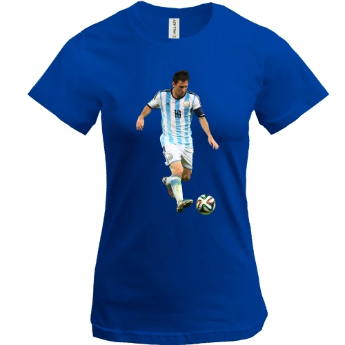 Жіноча футболка, Синій, з Lionel Messi 2