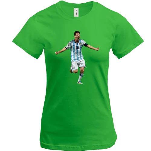 Жіноча футболка, Хакі, з Lionel Messi