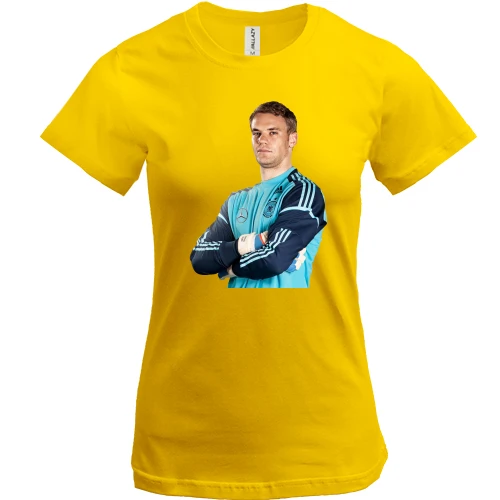 Жіноча футболка, Жовтий, з Manuel Neuer