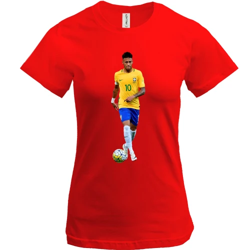 Жіноча футболка, Червоний, з Neymar 2