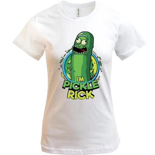 Женская футболка Pickle Rick (2)