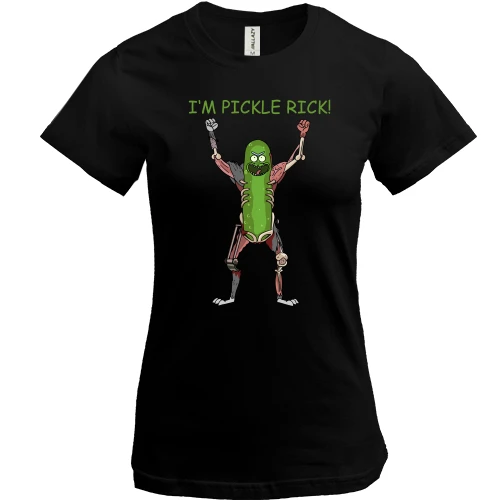 Жіноча футболка з Огірочком Ріком і написом «I'm Pickle Rick»