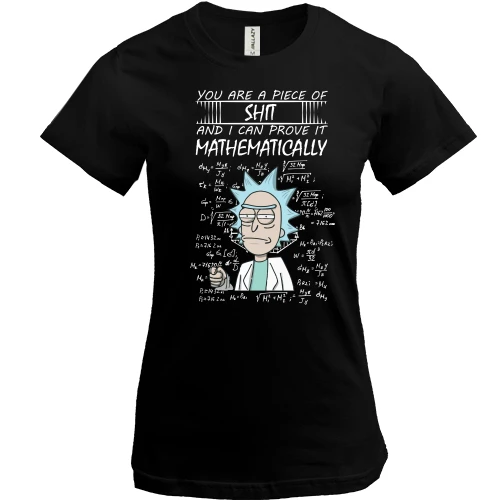 Жіноча футболка, Чорний, Rick and Morty - you are pice of ...