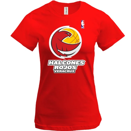 Жіноча футболка, Червоний, Halcones Rojos